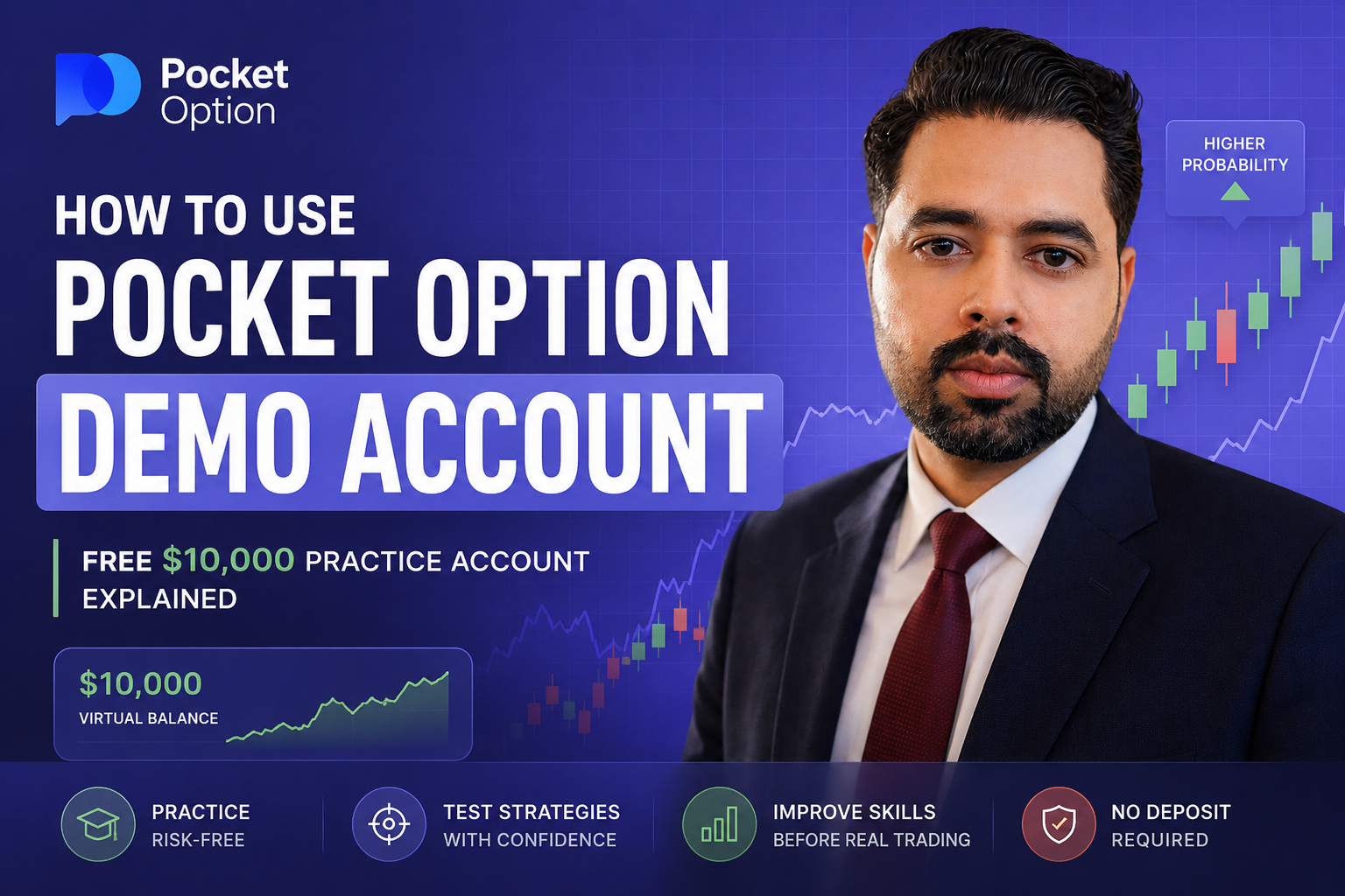 How to Use Pocket Option Demo Account (Free $10,000 Practice Account Explained)