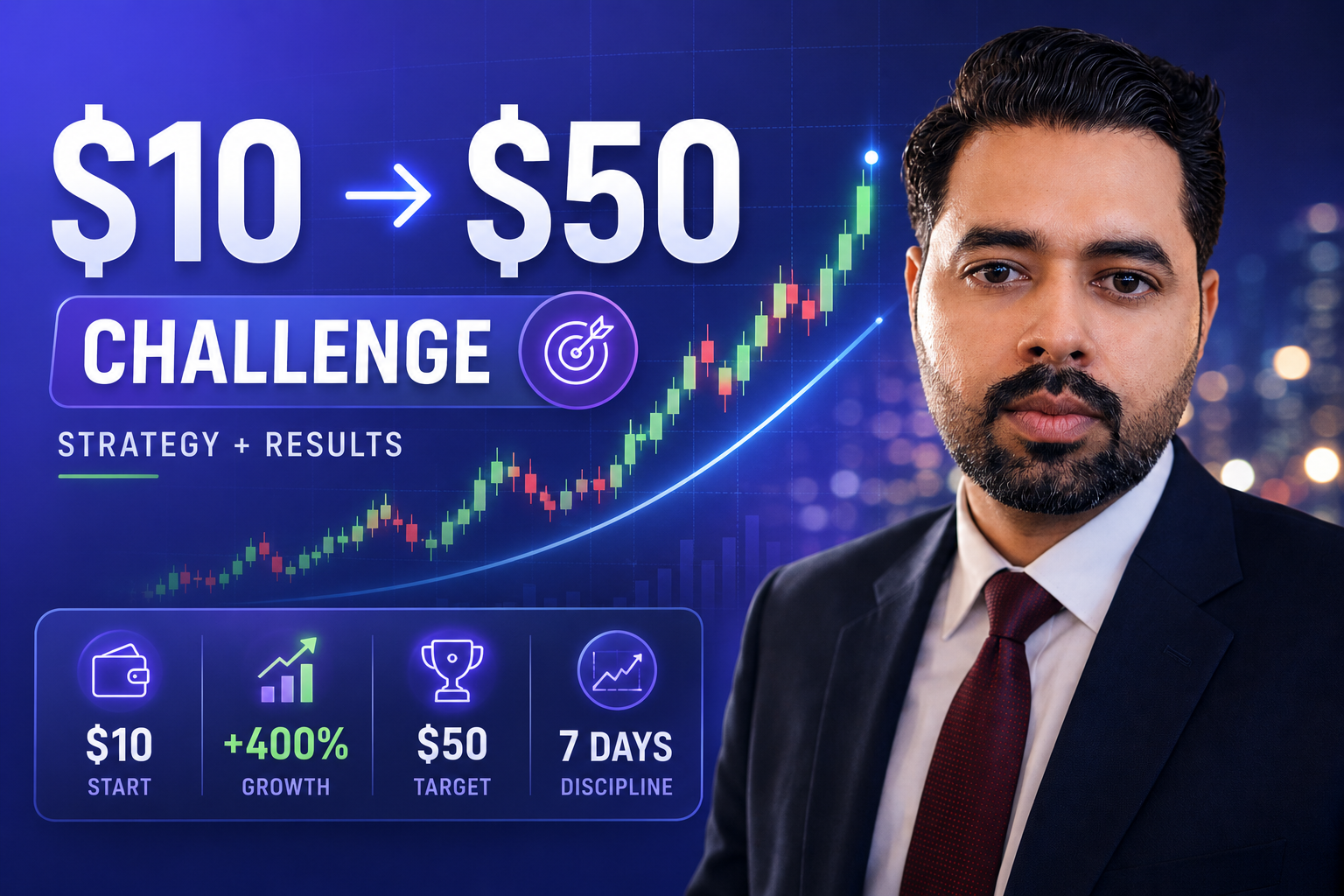 $10 to $50 Trading Challenge – Strategy + Real Results (Case Study)